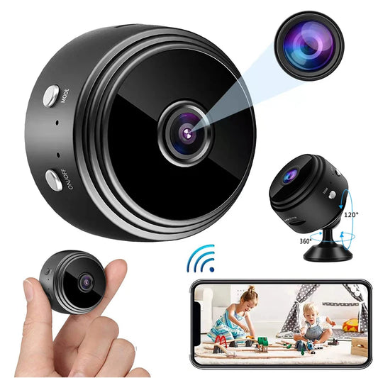 Assurez la sécurité de votre maison avec la caméra sans fil A9 Mini - HD 720P, WiFi, détection de mouvement, rotation à 360°
