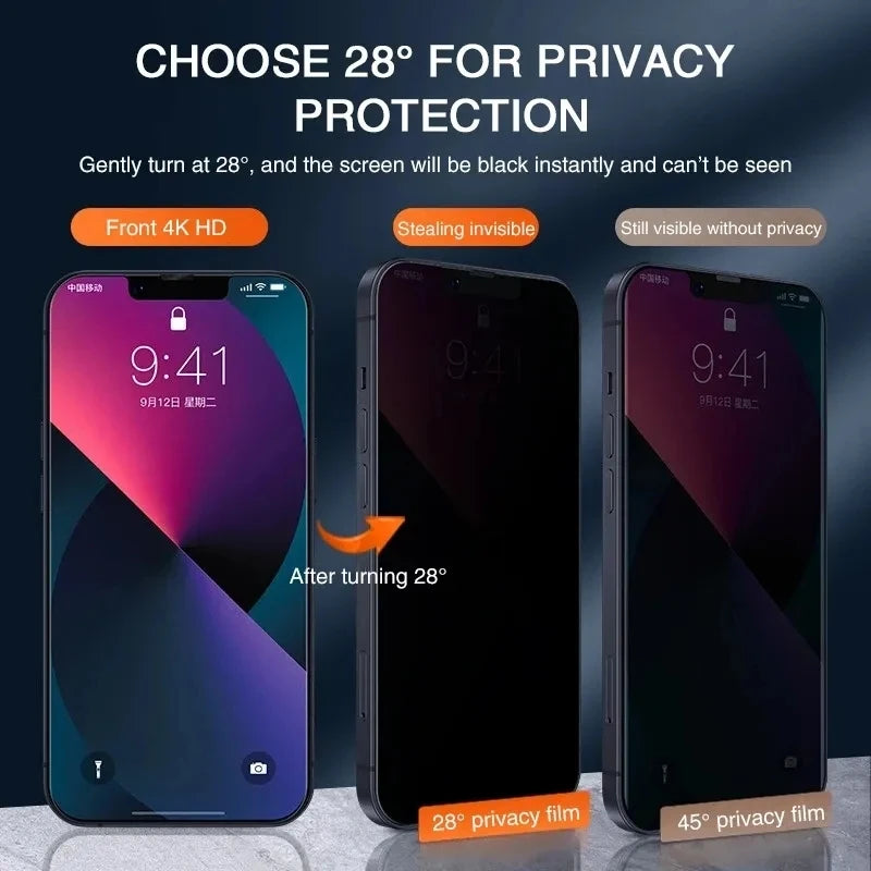 Protégez votre vie privée avec nos protecteurs d'écran pour iPhone 15 X XR XS MAX - Garantie de confidentialité et protection complète!