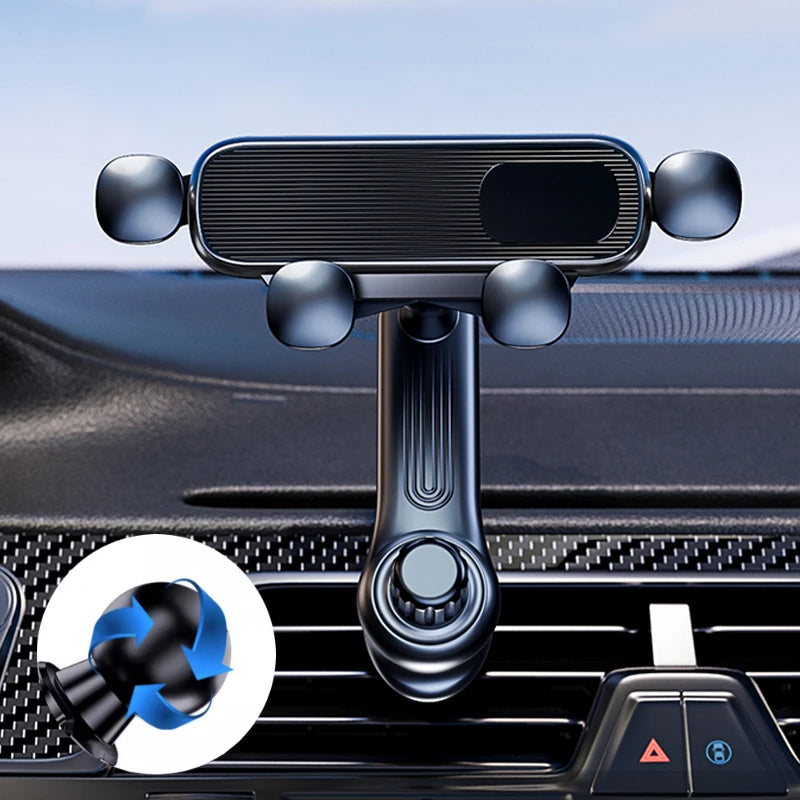 Support universel pour téléphone de voiture - Rotation à 360 degrés, 4,7-7 pouces, design silencieux